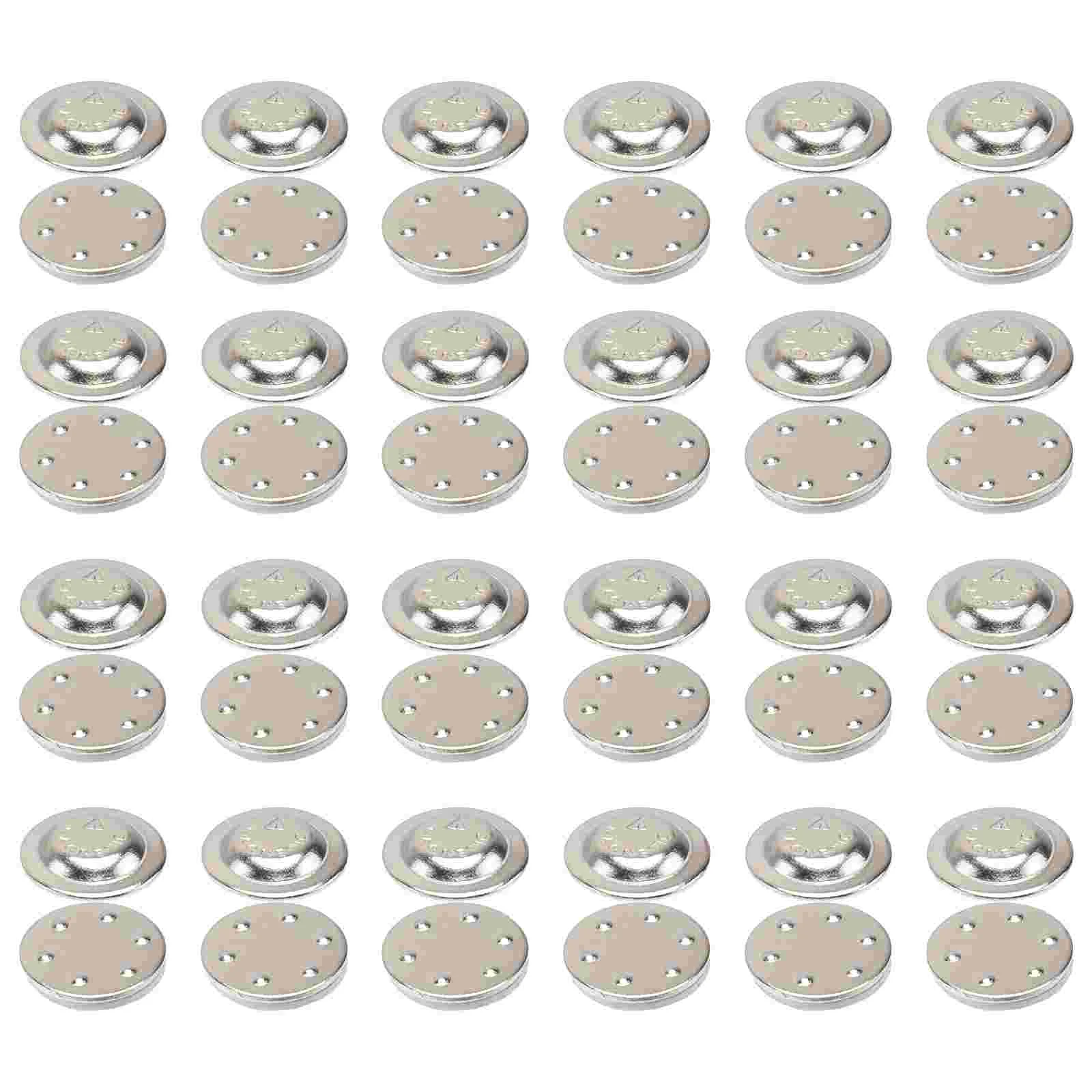 24 Pcs 17mm Round Alloy Magnetic Snap Brooch Pin Colorful Scarf Clasp Snap Buttons for Costume Fun Badge Party Decoration (Silve