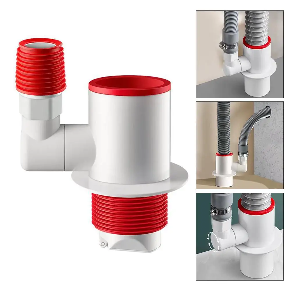 Washing Machine Floor Drain Joint Three-way Water Divider Pipe Drainage Connector Dishwasher Hose Adapter Disposer Trap Tool ﻿