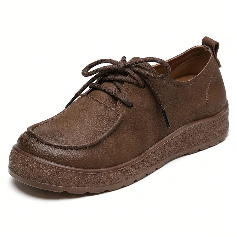 

Весенне-осенние женские лоферы на платформе, мягкие повседневные туфли, брендовые, черные, коричневые, удобные, большие размеры 41 D853