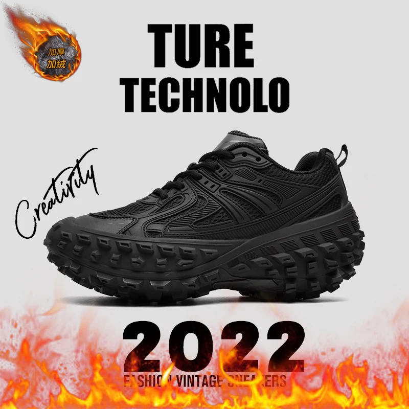 

Женская обувь для папы, весна 2025, новый стиль, модные универсальные повседневные туфли на толстой подошве с шинами