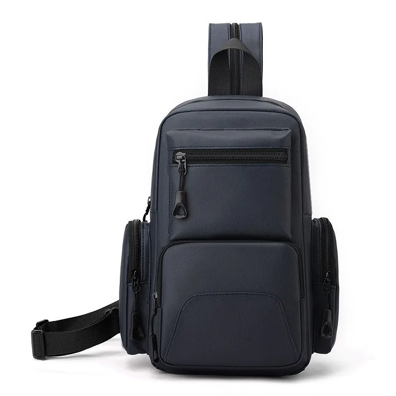 Nova Bolsa de Peito Masculina Casual, Versátil, à Prova d'Água, Grande Capacidade, Multifuncional, Bolsa Transversal