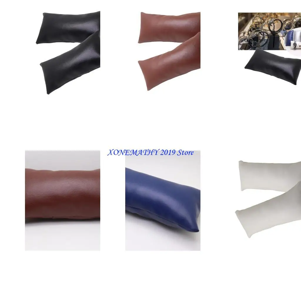 

F42F 2pcs Ювелирные подушки подушки кожа