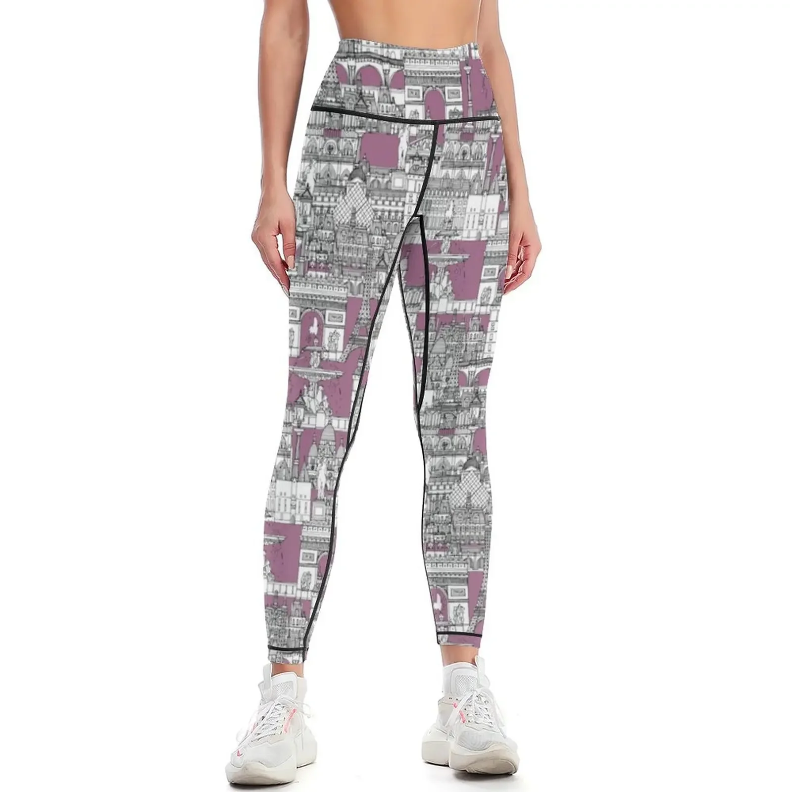 

Paris toile raspberry Leggings Female legging pants Legging sexy woman gym's clothing workout shorts Womens Leggings