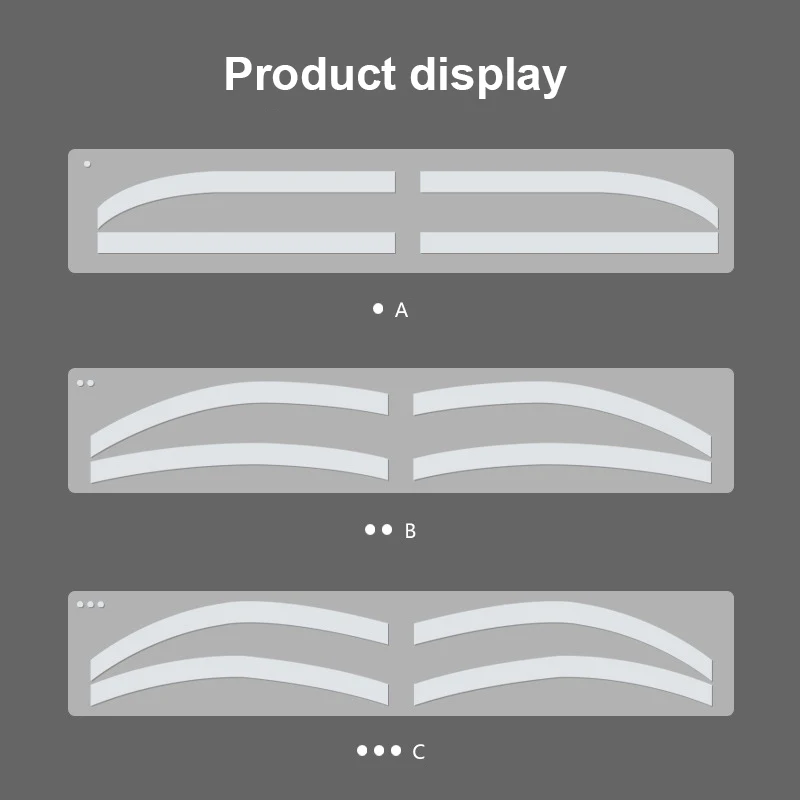 눈썹 메이크업 보조기 초보자 보조기, 완벽한 눈썹 모양을 그리는 데 도움, 사용하기 쉽고 안전한 소재, 1 개, 3 개, 5 개