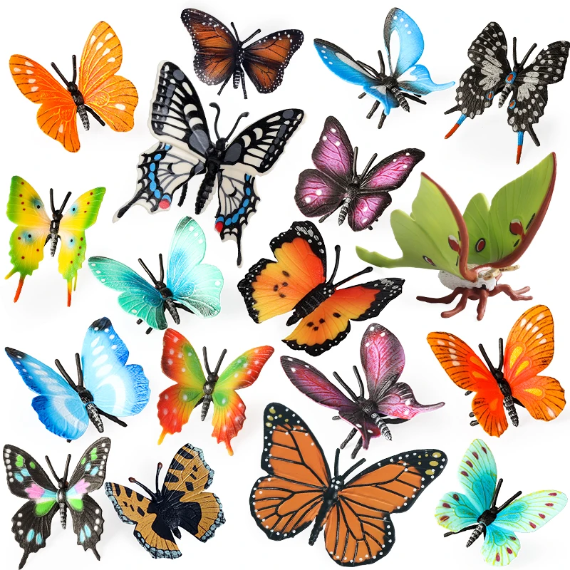 Oenux insecto animales modelo monarca Actias Ningpoana cola de golondrina mariposa ciclo de crecimiento jardín estatuilla educación chico juguete para regalo