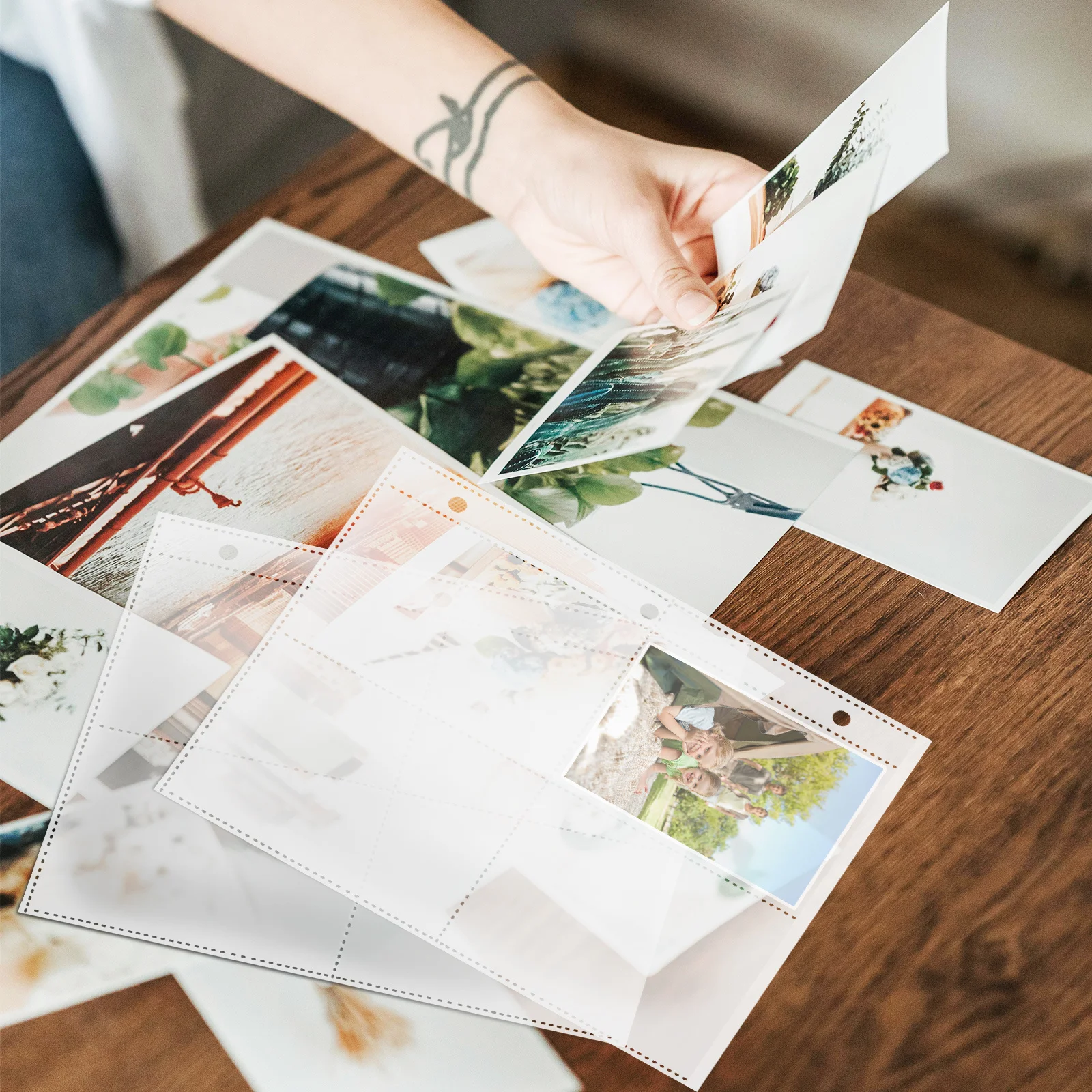 

4 Grid Card Binder Pages Clear Photocard Sleeves For Trading Baseball Kpop Cards Protection Portable Album Sheets