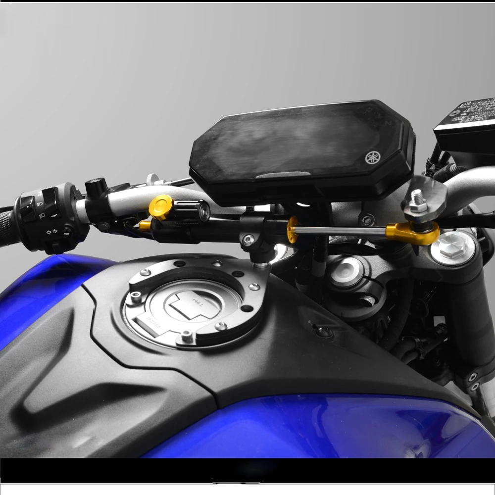 MT07 moto regolabile stabilizzatore di sterzo ammortizzatore staffa di montaggio Kit di supporto accessori per Yamaha MT 07 YZF 2021-2022