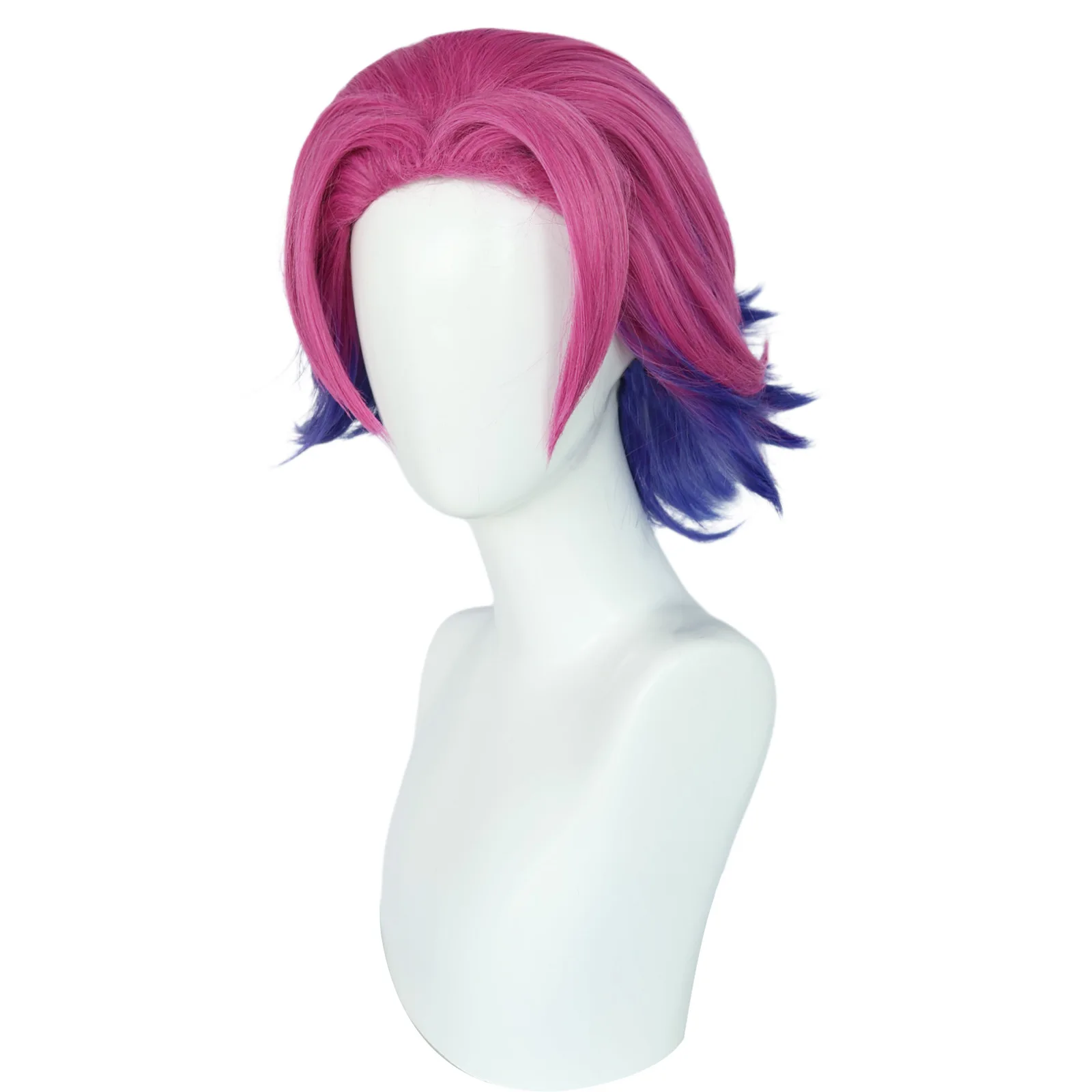 Shieda Kayn Cosplay Wig LOL Heartsteel Wigs 30cm Red Mixed Purple Heat Resistant Synthetic Hair Game Anime Wigs view 4