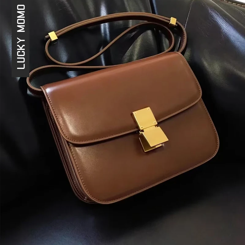 

Коробка тофу, квадратная сумка, женская сумка через плечо, Air Steward Sle, мягкая ручка, Lo Bule, кожаный интерьер, повседневное использование