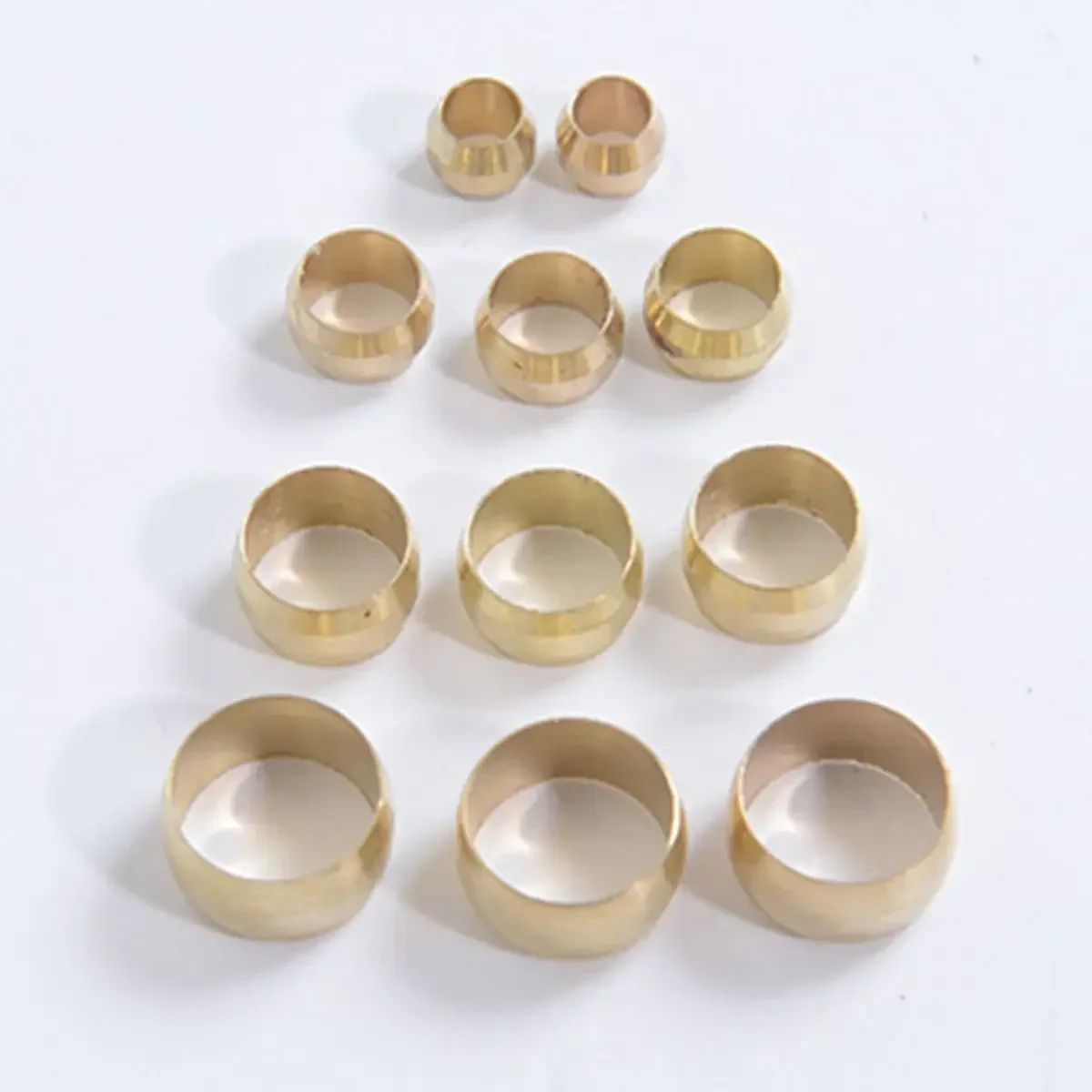 Brass Sleeve For 3/4/5/6/8/10/12/14/15/16/18/20mm O/D Tube Air Compression Pneumatic Fitting Sleeve Ferrule Ring