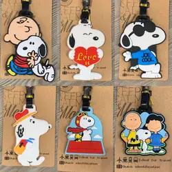 New Snoopy Cartoon Cute Creative Travel Luggage Tag Car Keychain Pendant Couple Toy Accessories Gift for Friends