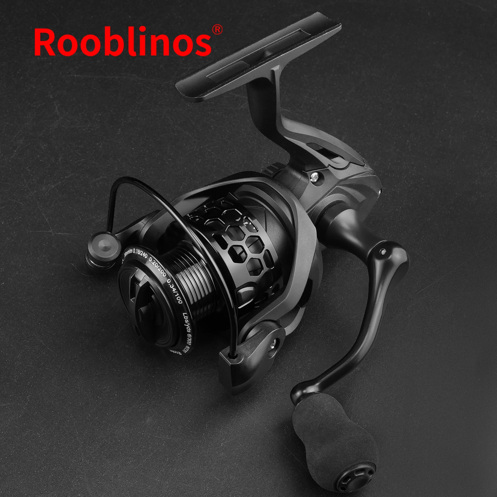 Rooblinos GTA Carrete giratorio de pesca aluminio ligero alta velocidad - imagen 4