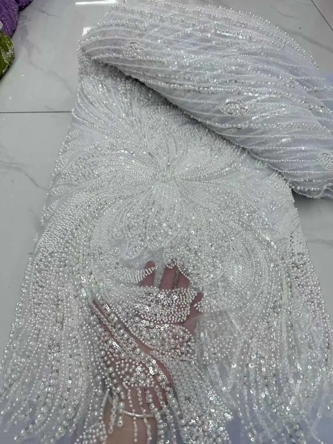 

Африканские хрустальные ткани с бисером и вышивкой пайетками, свадебные, 2026, высококачественное французское тюлевое кружево для женщин, для пошива свадебных платьев.