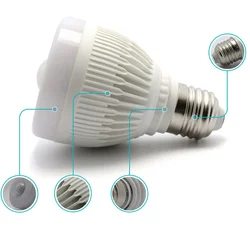 E27 5W LED Sensor Bulb 85-265V PIR Motion Sensor Light Bulb Auto ON/OFF LED Lamp Day Night Light For Stair Hallway Pathway