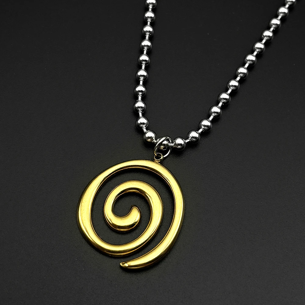 Y2K Spiral-Vortex-Perlenkette Choker für Damen und Herren, Edelstahl, Punk, Grunge, Ästhetik, Kunst, Gothic, Mode, Halskette, Schmuck – Detail 4