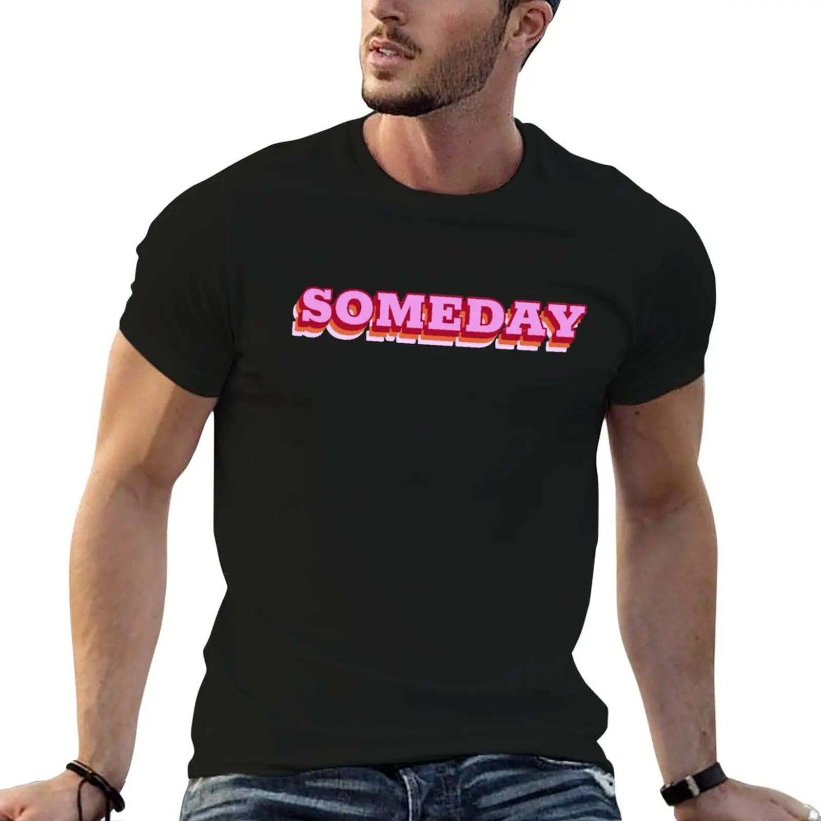 

Someday retro aesthetic T-Shirt t shirt personalised t shirts for man graphic tees t shirt man plain T-Shirt