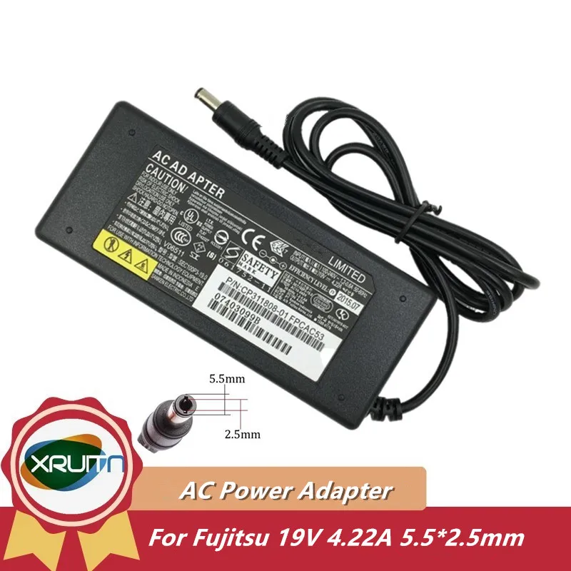 

For Fujitsu LIFEBOOK S7220 S937 S938 U749 ADP-80NB A FMV-AC325A FPCAC62W CP410715-01 FPCAC62W 19V 4.22A 80W AC Adapter Charger