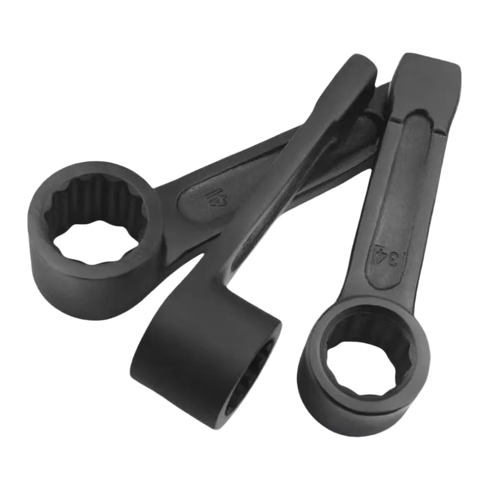 1pc 12 Point Knocking Convex Plum Blossom Wrench 24-34mm Striking Ring Wrench Strike Wrench Baking Paint Single Head Spanner