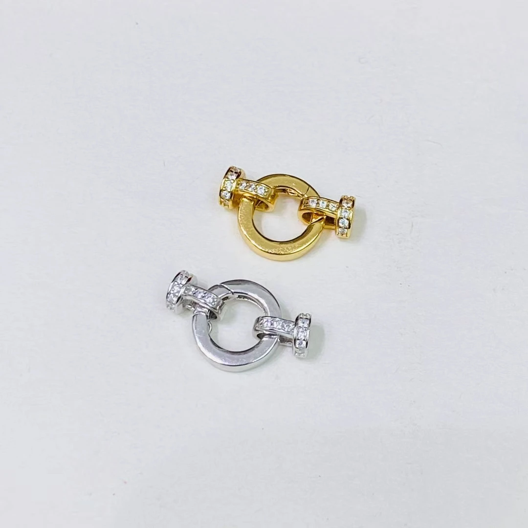 

Wholesale DIY 925 Sterling Silver Pendant Necklace Bracelet Clasp Hook Accessories for 5-8mm Pearls 5pcs/lot