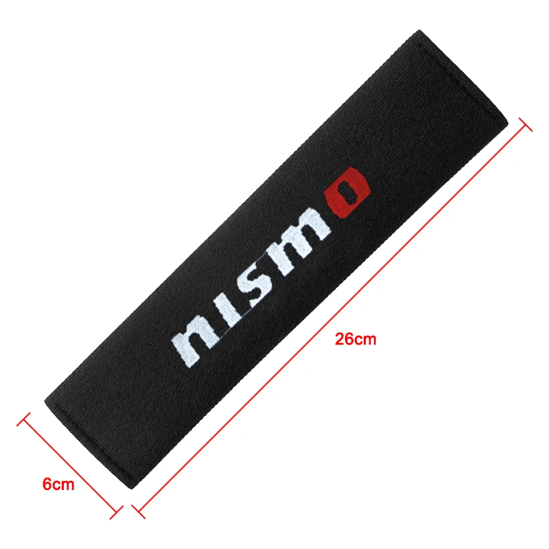 Car Seat Belt Logo Cover Shoulder Pad Car Accessories Styling For Nismo Logo Emblem R34 GTR Tiida Sylphy Teana X-trail Qashqa