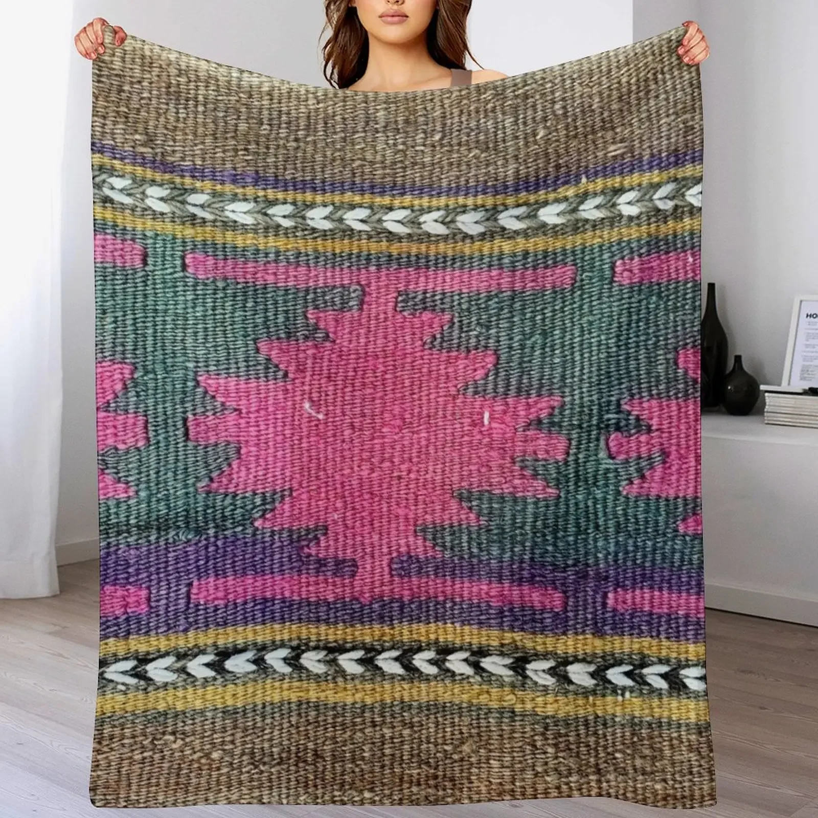 

Decorative Kilim, Navaho Weave, Woven Textile Throw Blanket warm winter bed plaid Comforter blankets ands Blankets