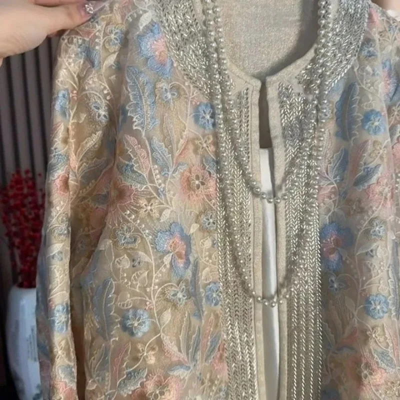 New Chinese Women Clothing National Style Heavy Industry Jacquard Embroidered Jacket Light Luxury High-end Old Money Style Coat