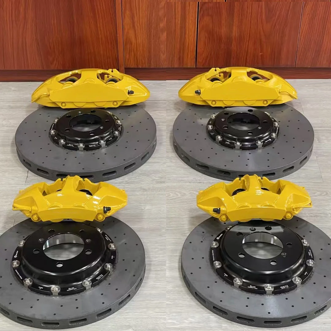 New Modified Carbon Ceramic Brake 10 Pot 4 Piston Brake Kit 420mm+390mm Disc Rotor For 911 718 Series