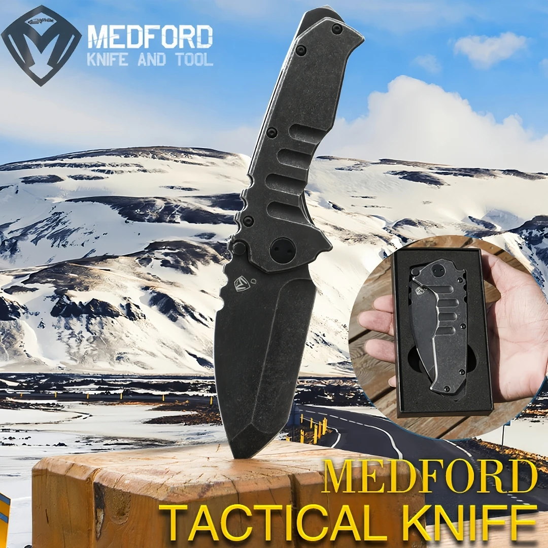 

Medford - Tough-guy high-hardness D2 steel folding knife, a tool for camping, mountaineering and fishing in the wild