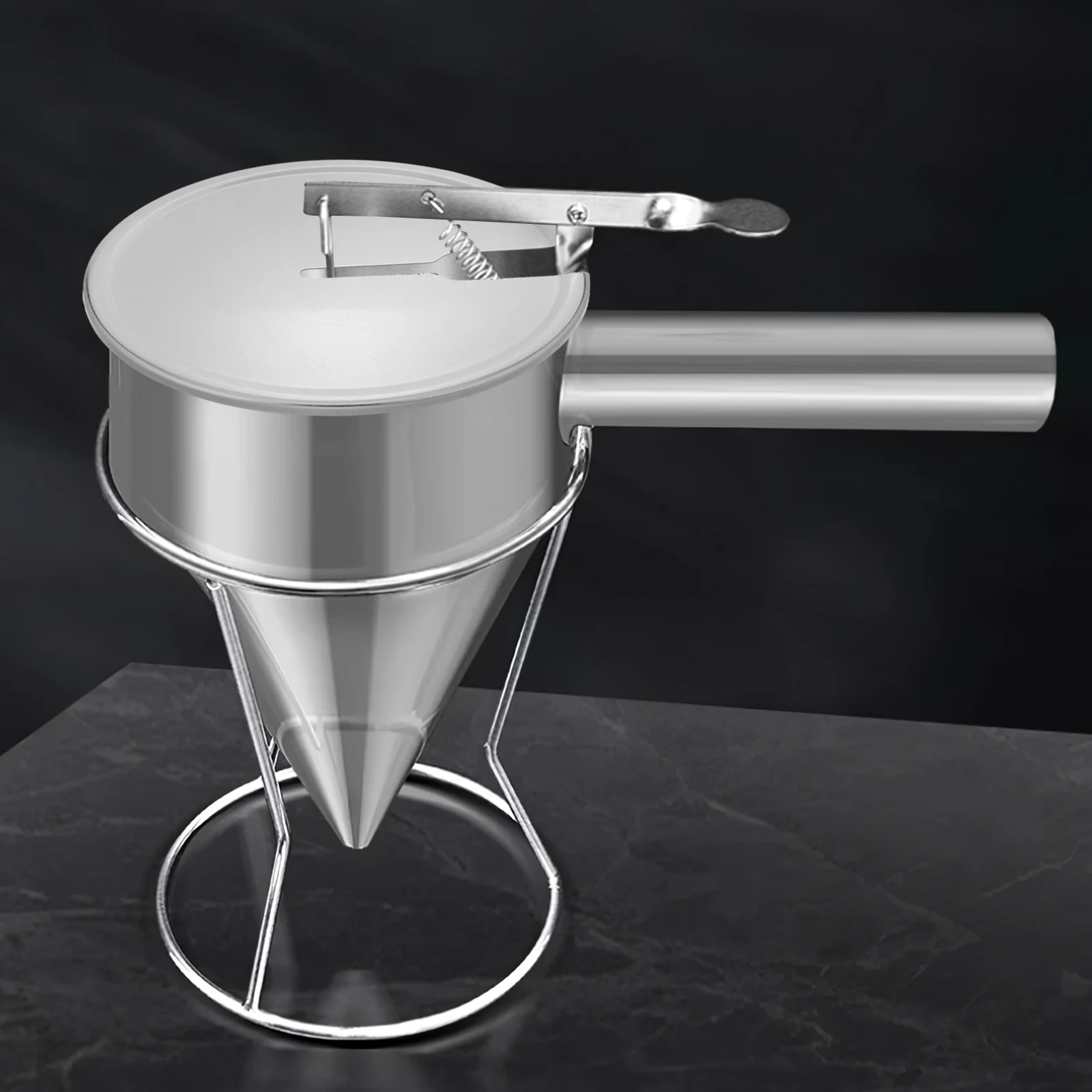 

Octopus Ball Funnel Lid Stainless Steel Kitchen Tool Meatball Cooking Accessory Silver Color Easy Clean Versatile Use