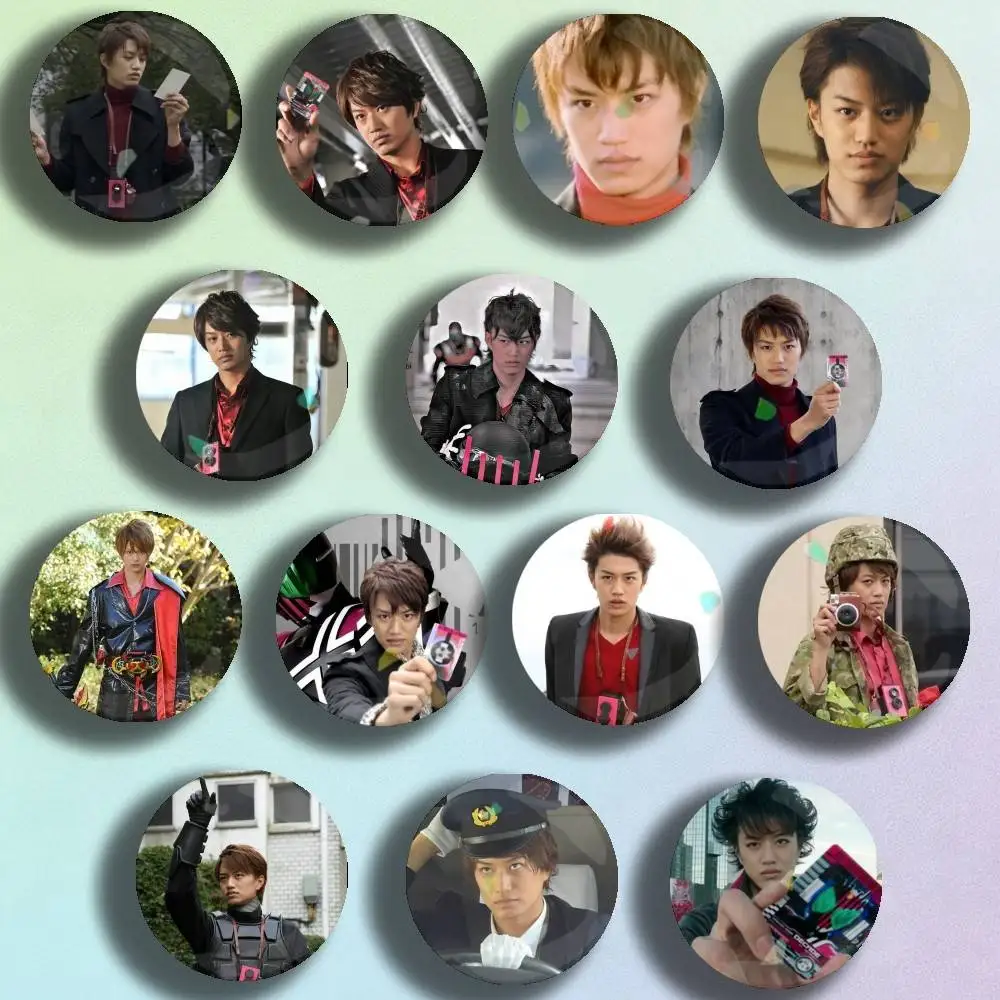 

Masked Rider DCD Tsukasa Kadoya Badge Stage Brooches on Backpack Clothes Handmade Round Enamel Pins Jewelry Gift Bag Accessory