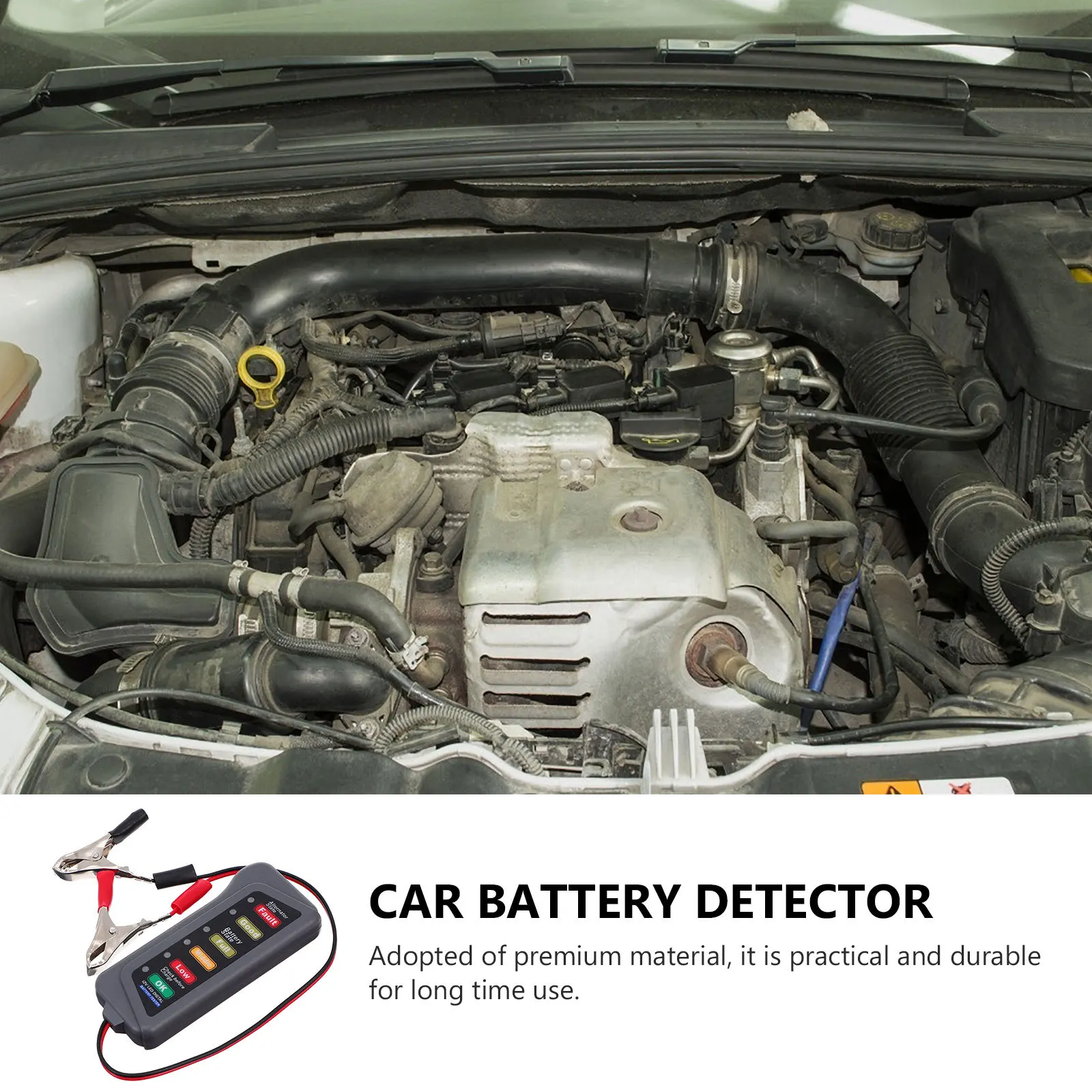 자동차 발전기 테스터 디지털 12V 자동차 LED 표시기 스마트 분석기 자동차용 정확한 측정