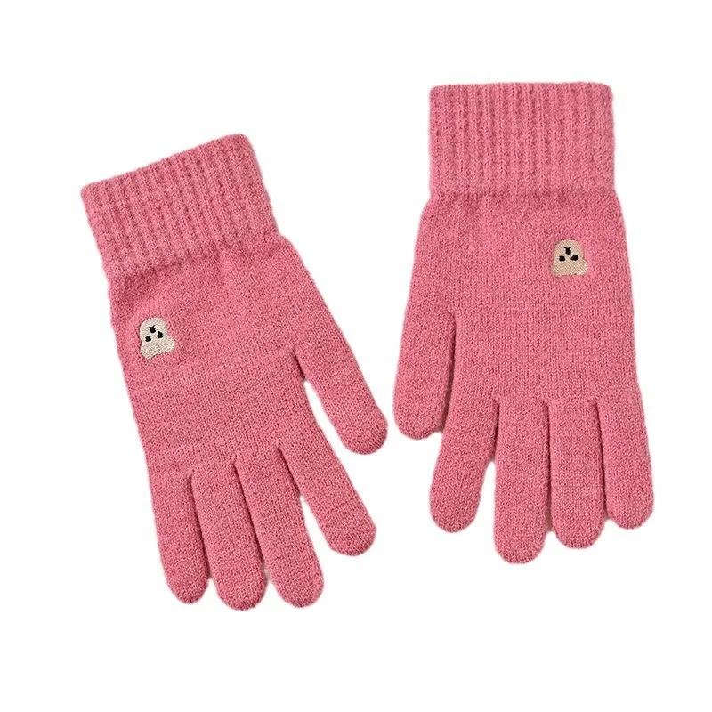 터치 스크린 다목적 겨울 장갑 니트 따뜻한 터치 스크린 장갑 여성용 전체 손가락 스키 장갑 남성용 세련된 럭셔리