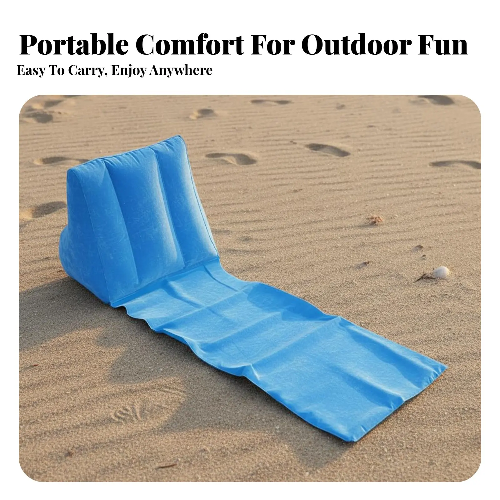 

Inflatable Flocked Triangle Pillow Support Support Flocked Air Mat Portable Air Lounger Leak-Resistant Portable Angled Lounger