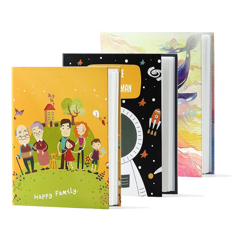 6-Inch Photo Albums 200Pcs Large Capacity Foldout Family Photo Album Children Growth Album Plastic Sealed Photo Album
