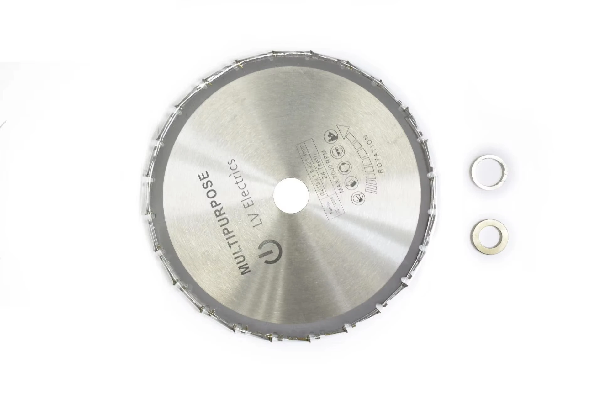 1 Buah Pisau Gergaji Multifungsi 210 × 25.4 Mm 24T Pisau Gergaji Bundar Karbida untuk Besi Baja Aluminium Pemotong Logam Kayu Plastik