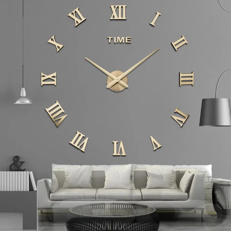 Special Offer 3d Big Acrylic Mirror Wall Clock Diy Quartz Watch Still Life Clocks Modern Home Decoration Living Room Stickers