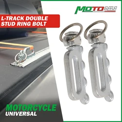 MOTO4U-Double goujon en L pour remorque, goujon vers le bas, 2,2 d'anneau d'extrémité de cargaison, injecteur vers le bas, chargement de rail de point, outils de fixation, 2 pièces
