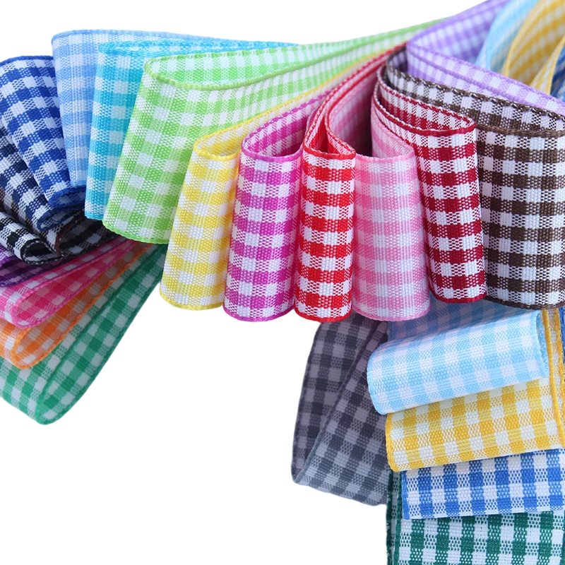 Scottish Tartan Ribbon Popular Clothing Accessories Handmade Decorative Packaging 5Yard per Lot 6mm, 9mm, 16mm, 25mm, 38mm T-06