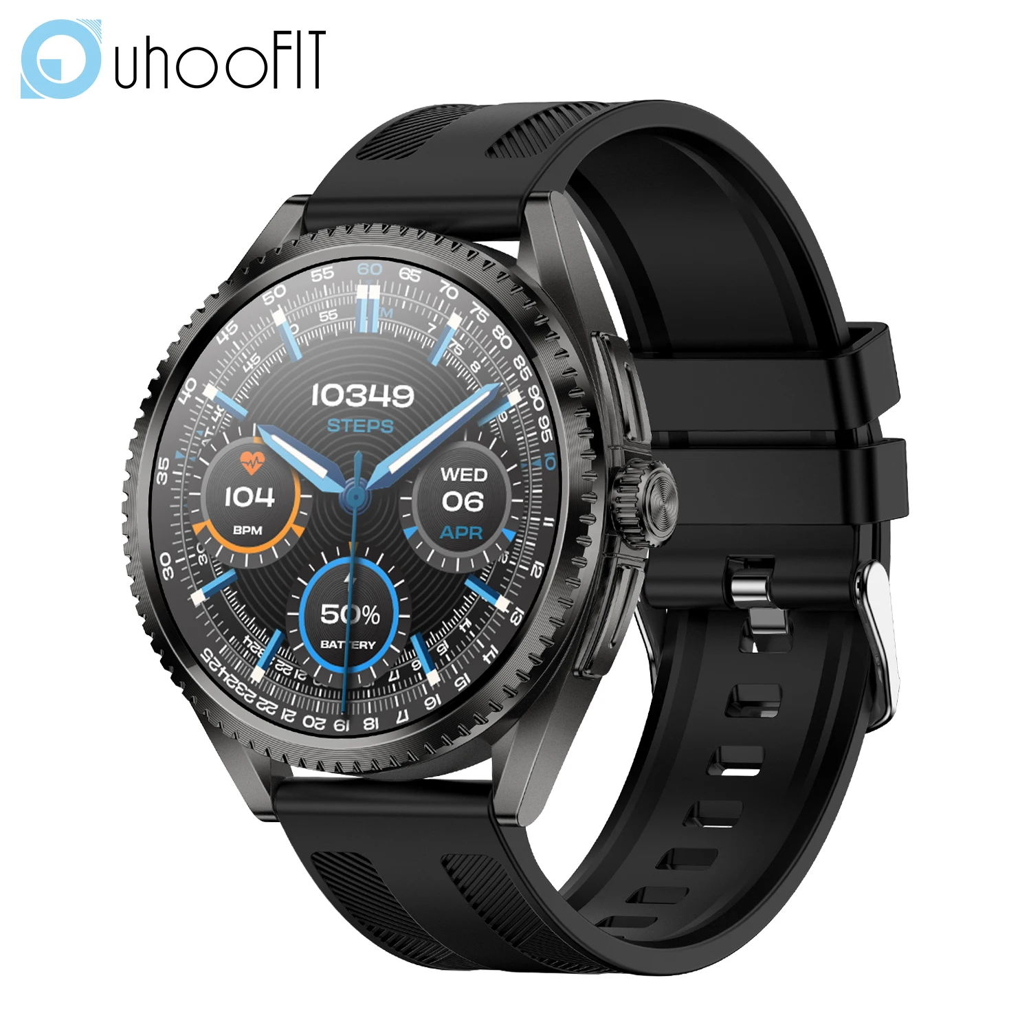 AMOLED 1,75 "reloj inteligente para hombres LED Falshlight múltiples modos deportivos pulsera de Fitness Bluetooth llamada 600mAh batería grande Smartwatch