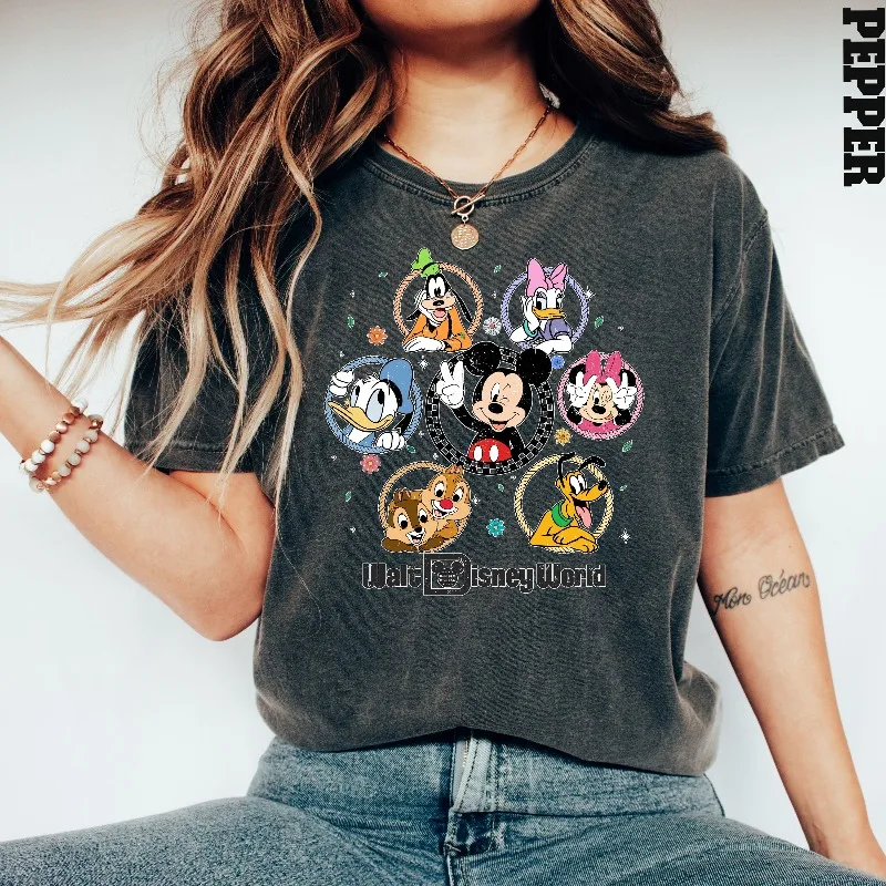 Kaos Walt Disney World, Kaos Mickey dan Teman-teman, Kaos Mickey dan Co, Kaos Crewneck, Kaos Disney, Kaos Perjalanan Disney