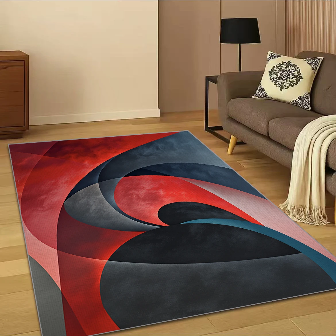 

VIKAMA современная абстрактная геометрия для гостиной, нескользящие большие коврики для гостиной, спальни, дивана, столика, прикроватный домашний декор, коврик для двери