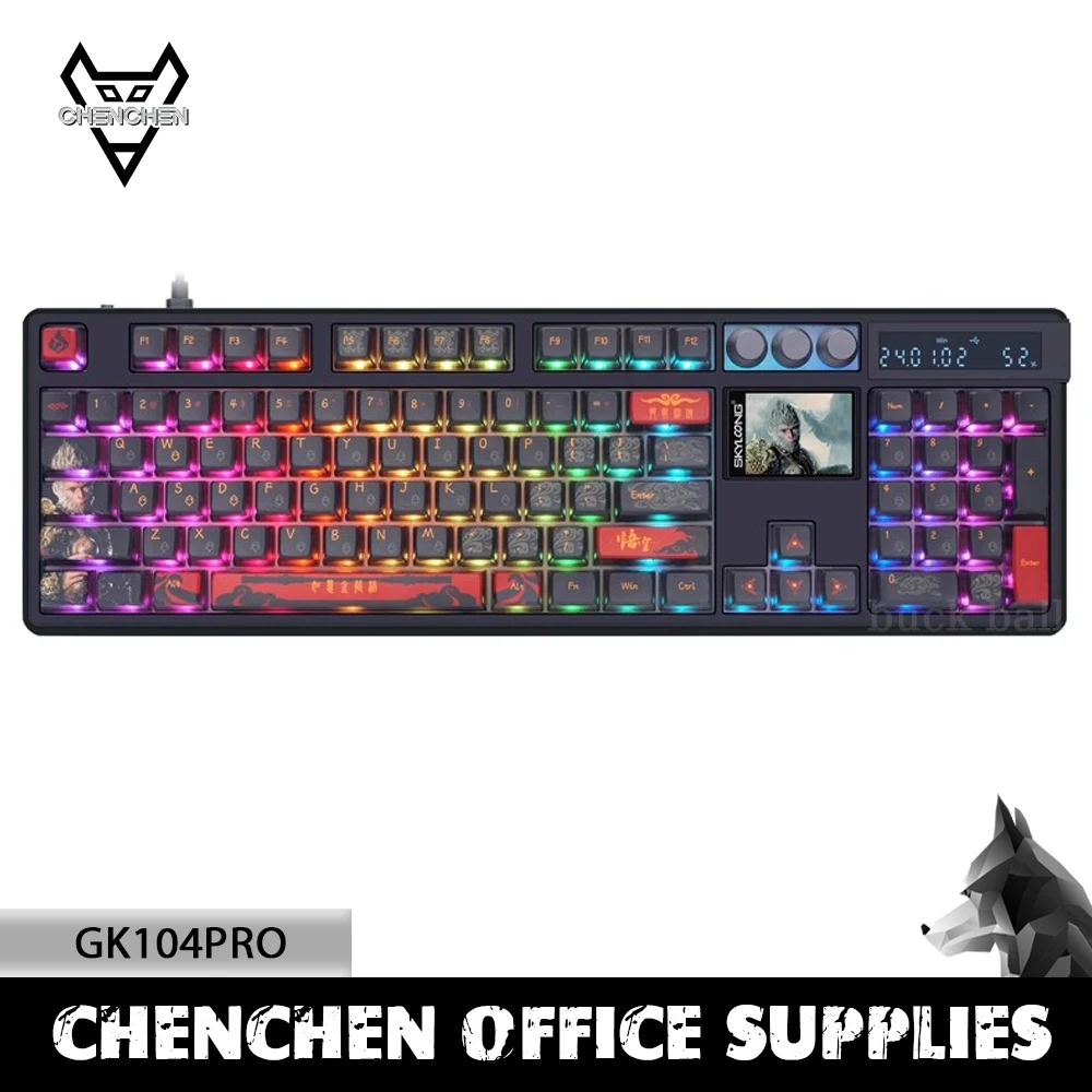 

Skyloong Gk104pro Mechanical Keyboard Customization Screen 3mode Bluetooth Wireless Hot Swap Calculator Keyboard Pc Game Office