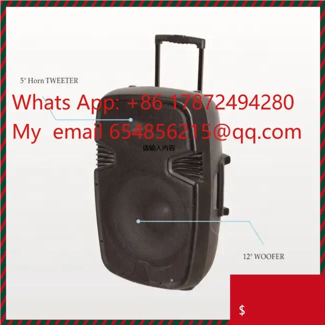 

Portable Speaker Rechargeable Trolley Speaker DJ Stage Music Subwoofer Speaker With Battery