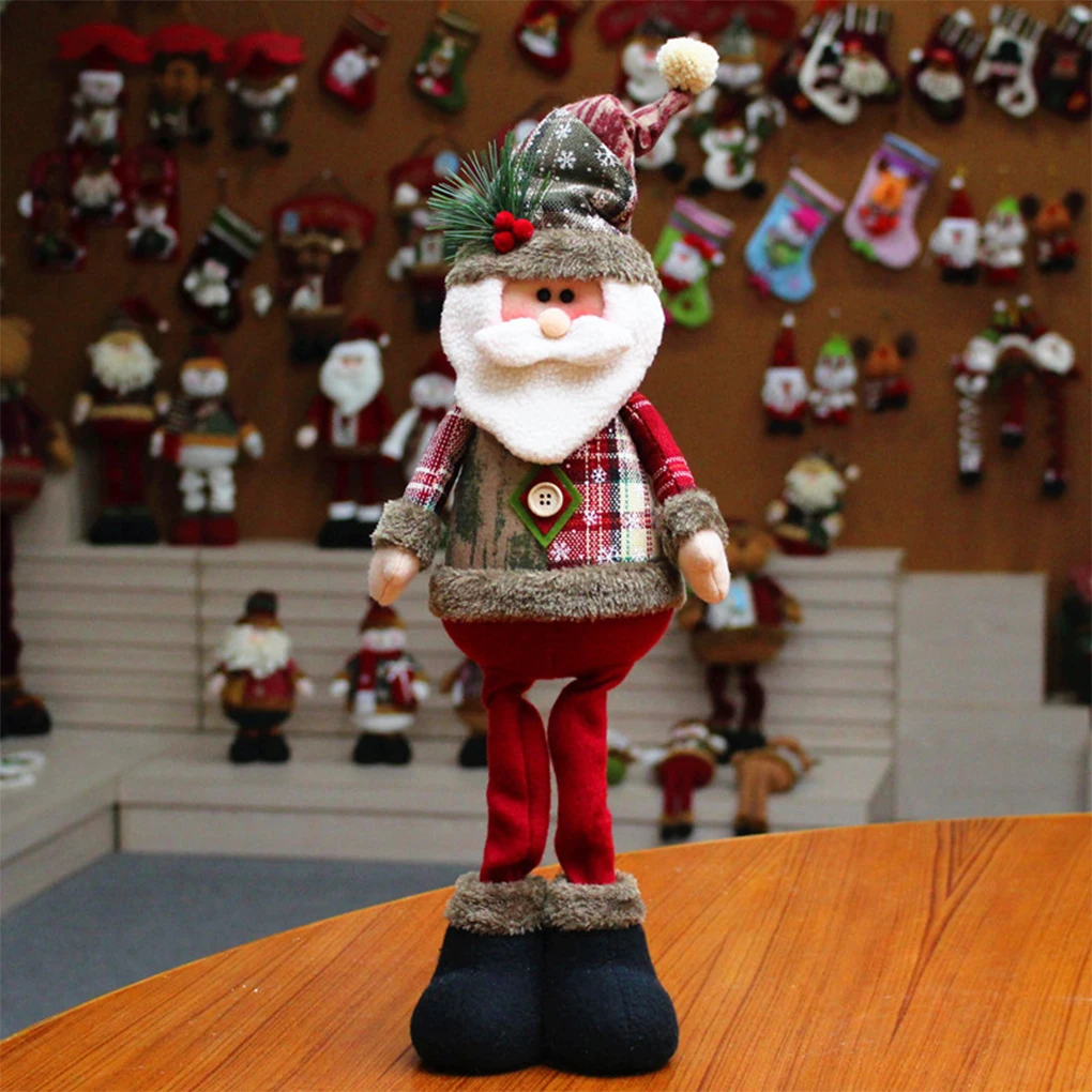 Lint Christmas Doll Portable Adorable Reusable House Restaurant Family Parties Holiday Shopwindow Decoration Festival