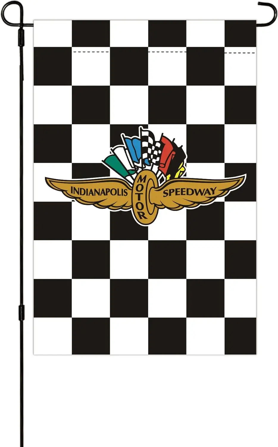 

Автомобиль диадиадиана-Полис с мотором Speedway Flag Checkere Garden Flag 12x18 дюймов для гоночных фанатов с латунными прокладками для комнаты/