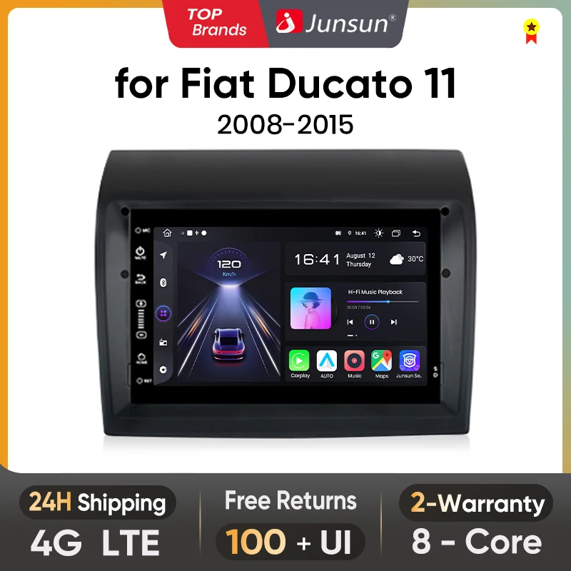 Junsun Android Radio Car Radio For Fiat Ducato 2008 2009 2010 2011-2015 Car Intelligent Systems for Apple Carplay Multimedia GPS