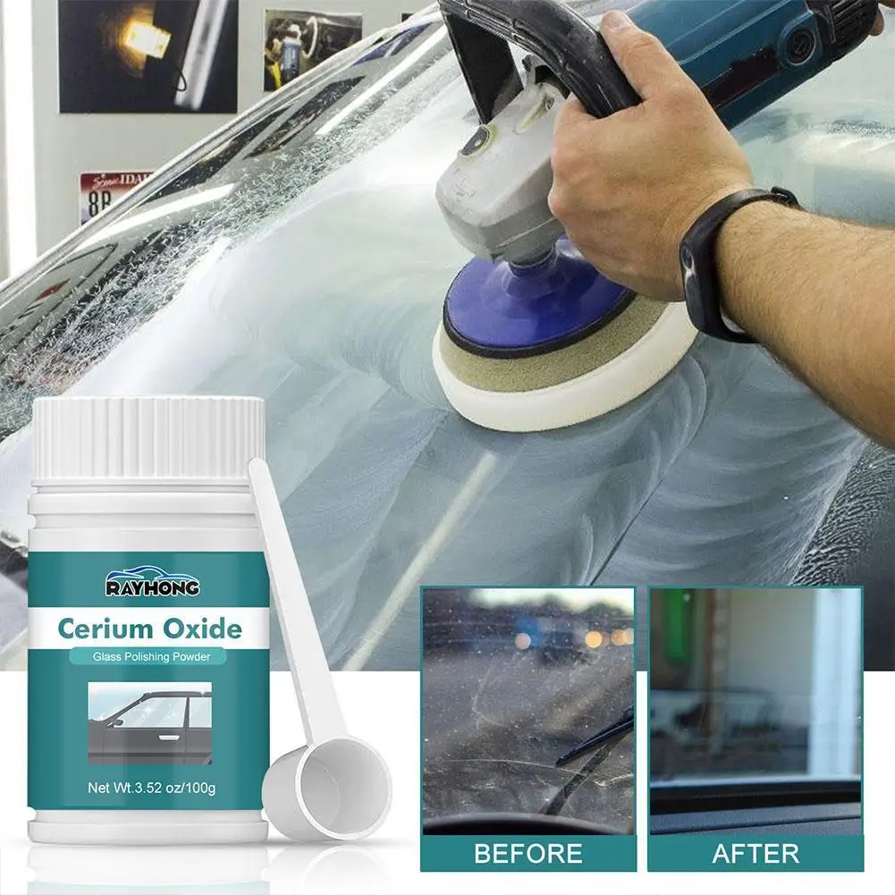 

Cerium Oxide Glass Polishing Powder Window Windscreen Windshield Scratch Remover Repair Waxing Polish Pad Cerium Oxide Car Glass