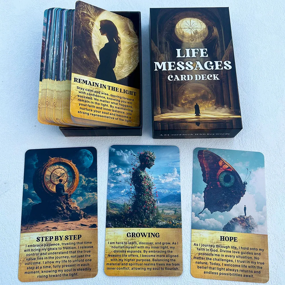 

Life Messages Oracle Cards, Life Guide Tarot Deck, Clarity Cards, Suitable For Beginners, Tarot Reading, Tarot Tips, 54-Cards