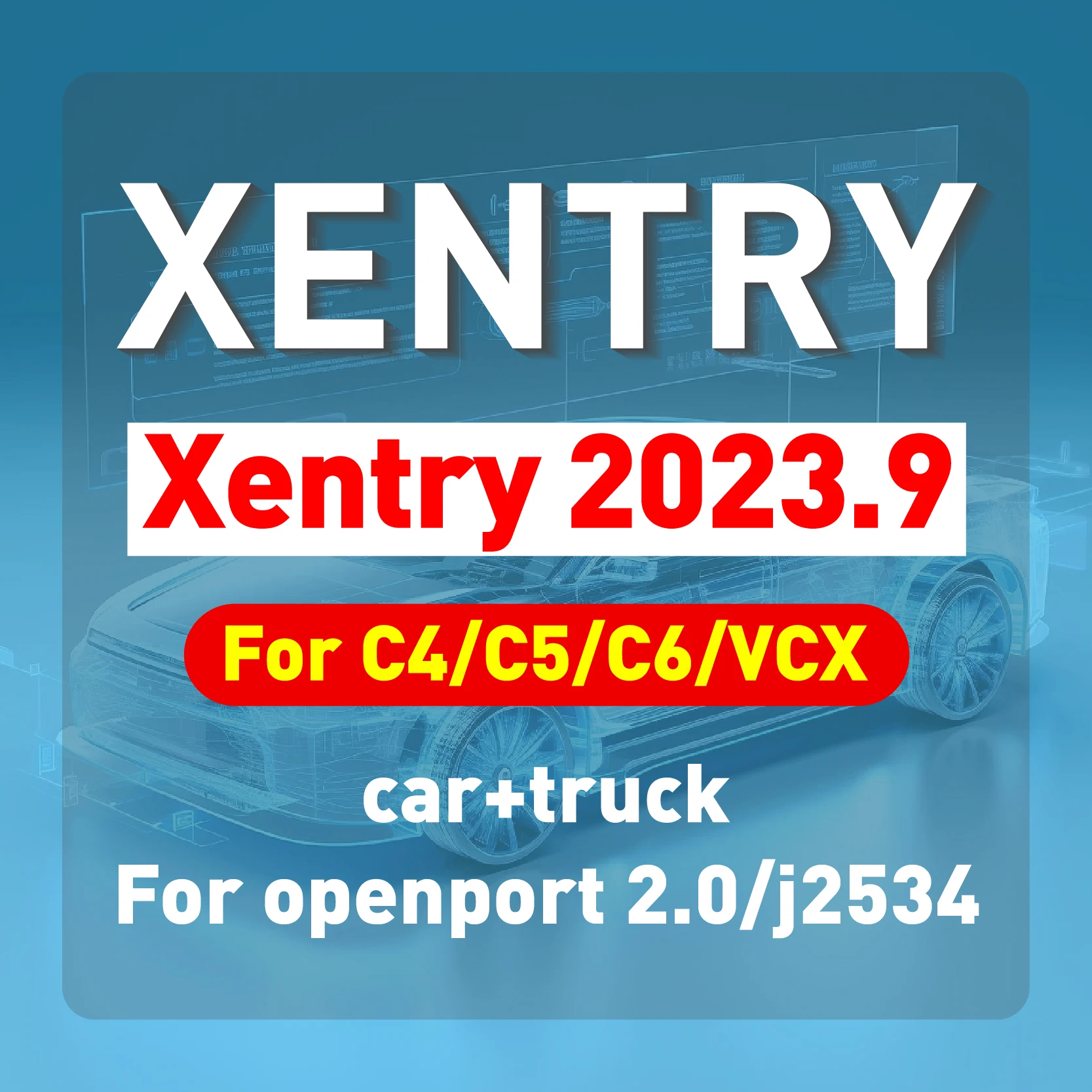 Xentry 2023.12+2023.09 Full Software WIS EPC Vediamo DTS Monaco XDOS Passthru C4/C5/C6/VCX Openport J2534 Car Truck Diagnos