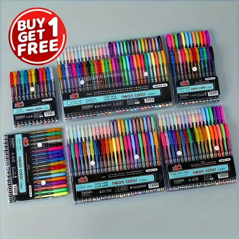 

12 colorful glitter pens suitable for writing, coloring, doodling, scrapbooking, diaries, and various other uses.